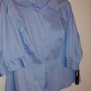 Cotton 3\4 sleeve button top shirt